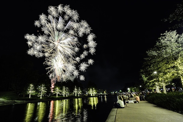 Woodlands,Feature, Fireworks at Town Green Park - Horizontal